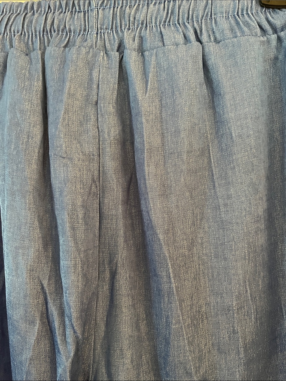 🍎Casual Blue Drawstring Lounge Pants with Patch - Picture 4 of 6